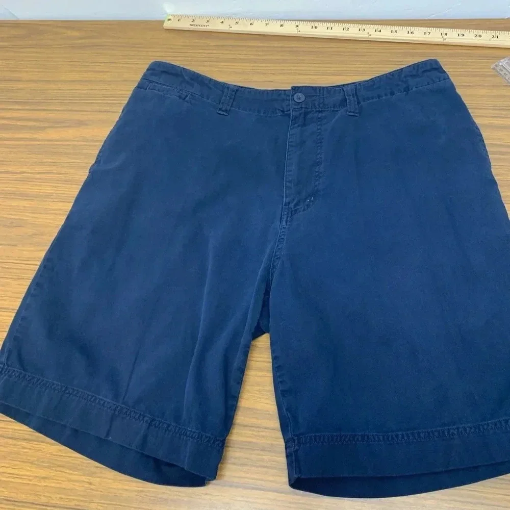 Auth Weathered Gear Mens Shorts 36 Chinos Navy Cotton Pockets Inseam‎ 9”